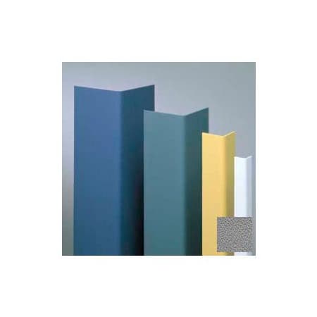 Pawling Vinyl Surface Mounted Corner Guard, 90Deg Corner, 1-1/2" Wings, 8'H, Gray, Undrilled CGU-12-8-5